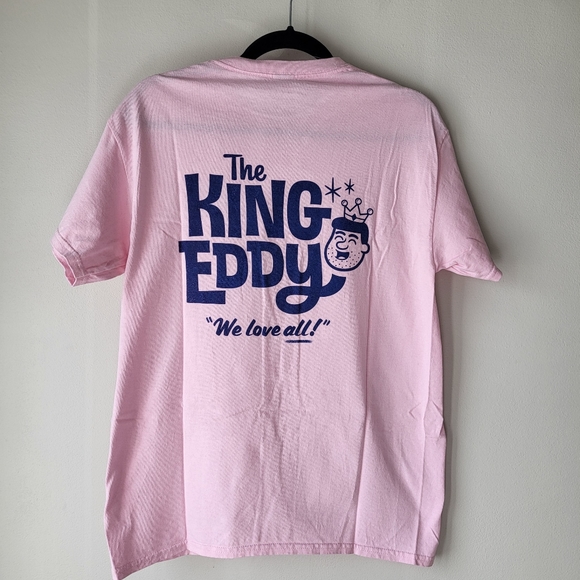 2/$20 The king Eddy pink short-sleeved crew neck tshirt size M - Picture 2 of 6